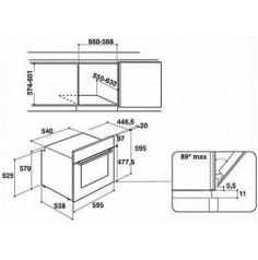 Quraşdırılan soba Hotpoint FA2 841 JH IX HA